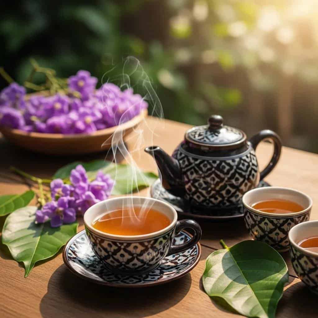 A cup of Thai herbal tea