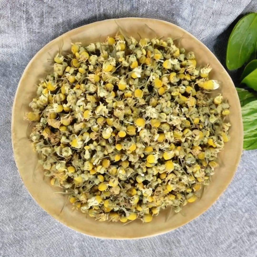 Chamomile Flower Tea 1 Chamomile flower tea — whole sun-dried chamomile blossoms from Thailand